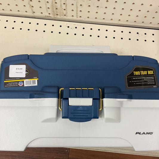 Plano 2 Tray Tackle Box Blue Metallic