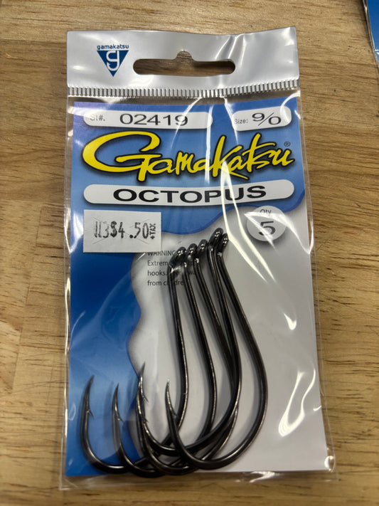 Gamakastus Octopus 9/0 Hooks 5 pack