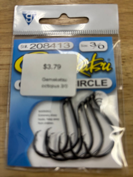 Gamakatsu Octopus Circe Hooks 3/0 6 Ct